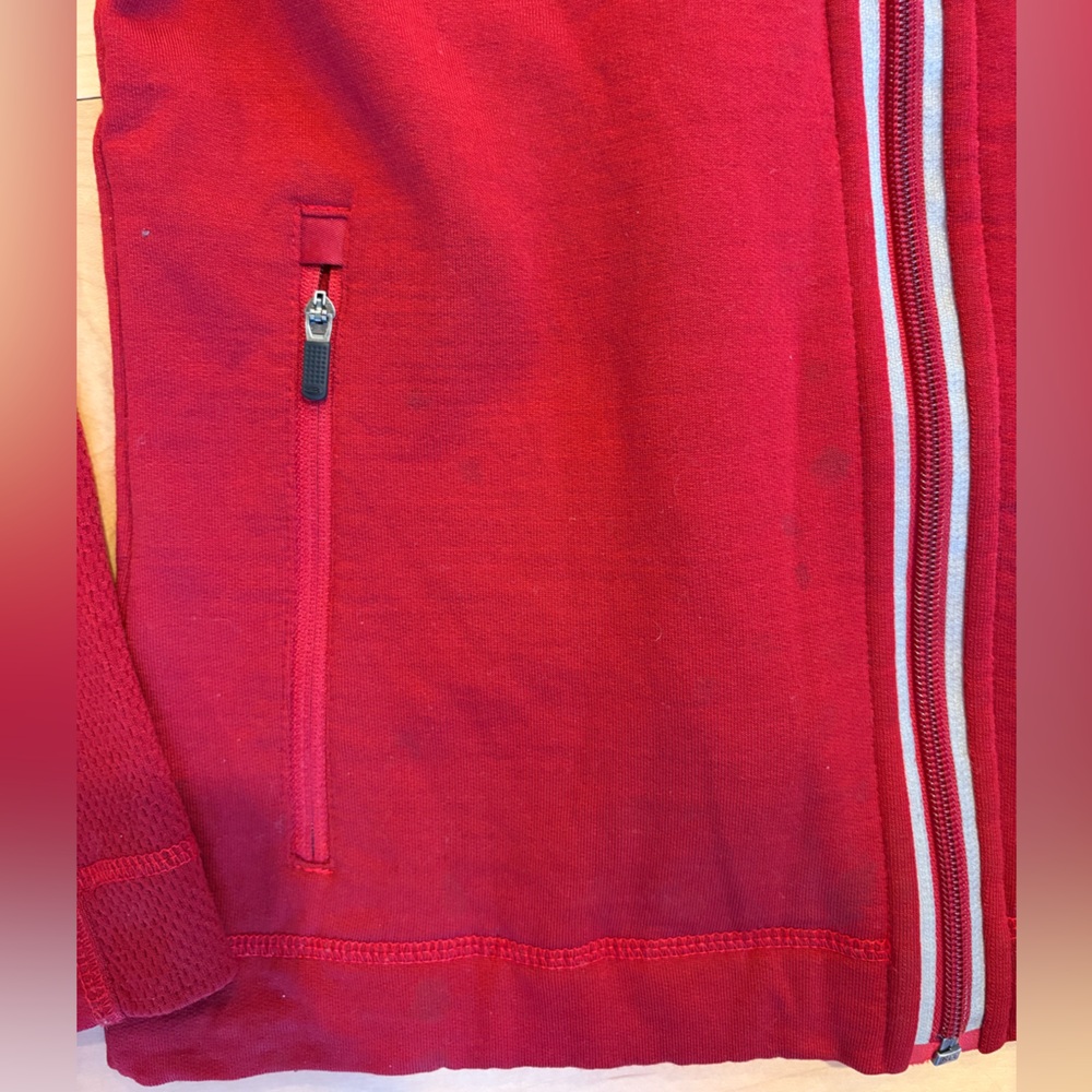 Icebreaker vibrant red wool zip up jacket - Picture 2 of 7
